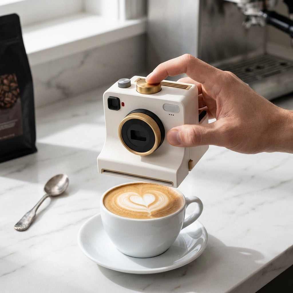 Not 3D-printed. Only cocoa touches your foam.