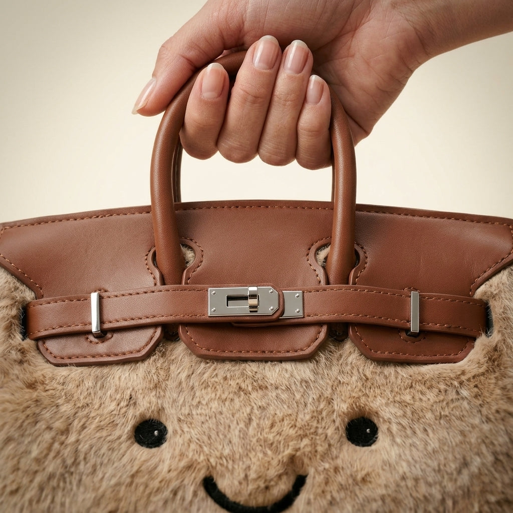 This exact face, on every bear. Checked before it ships.