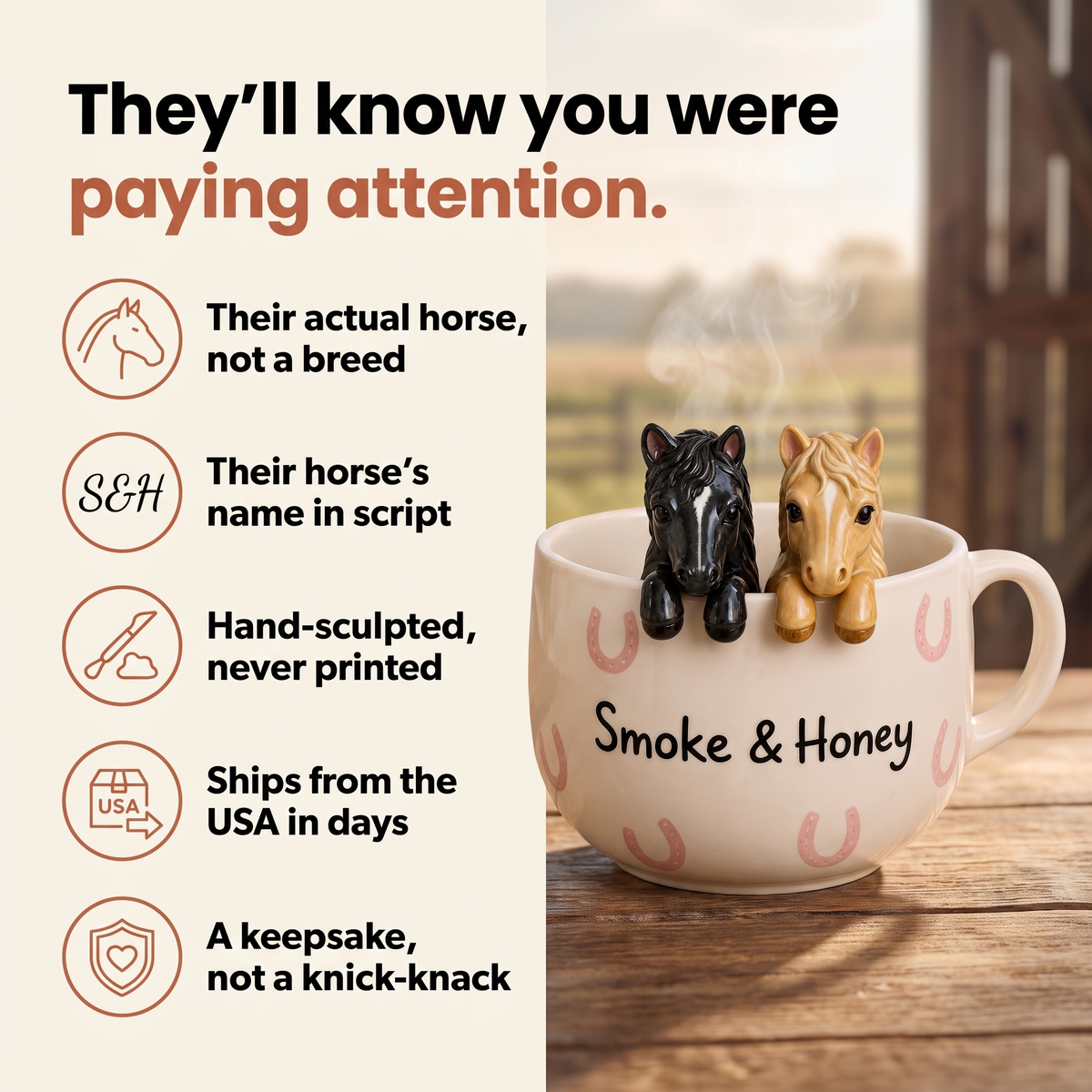 The Barn Mug — Custom Hand-Sculpted Horse & Pet Mug