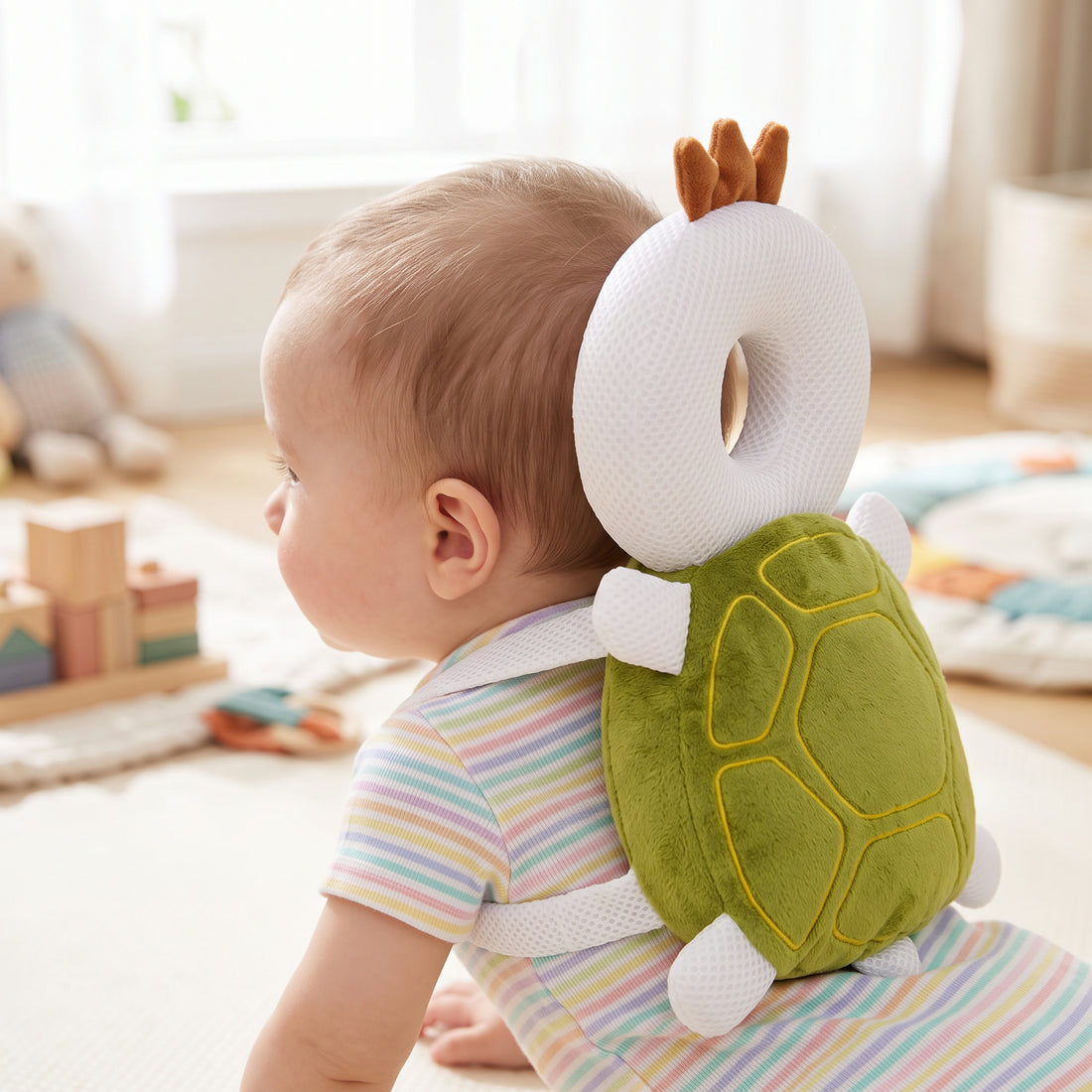 She keeps it on because it reads as a toy, not gear.